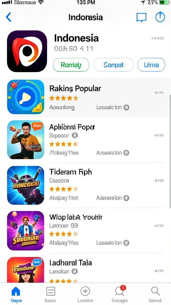 Screenshot yang menampilkan fitur permainan bingo yang beragam.