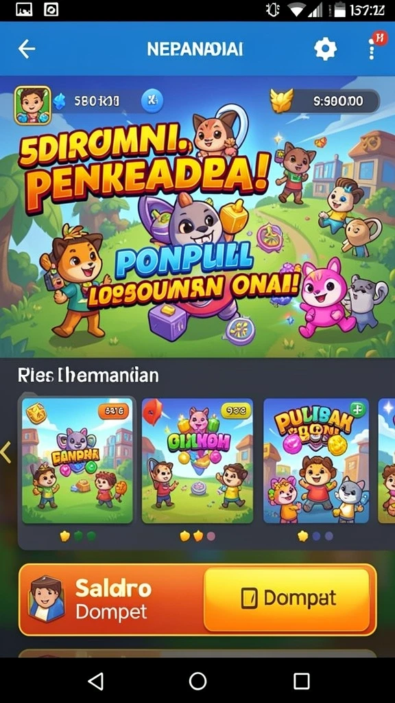 Screenshot yang memperlihatkan pemain berinteraksi dalam permainan.