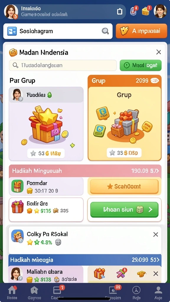 Tampilan antarmuka yang menarik dan user-friendly.