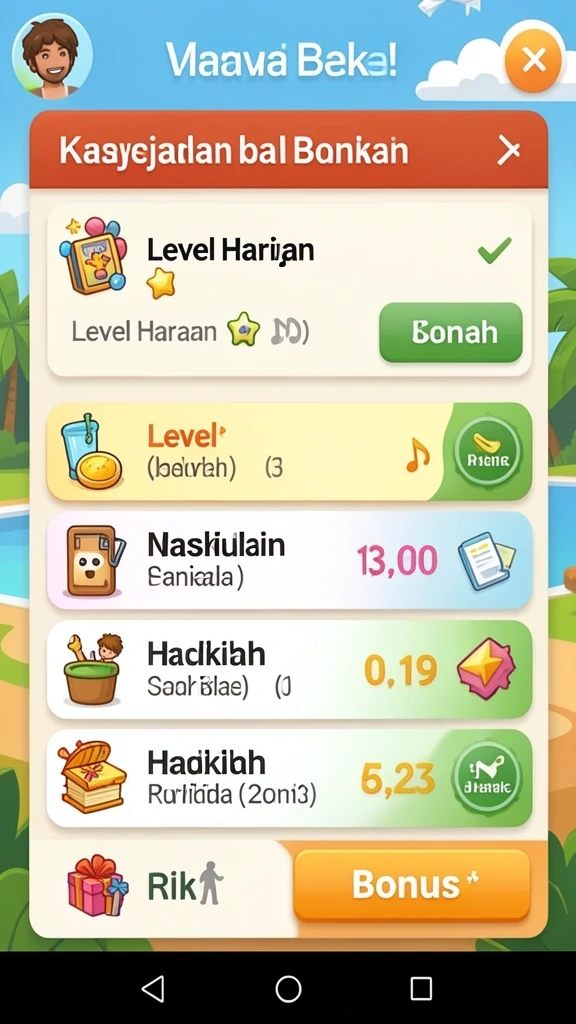 Antarmuka utama ESHATOTO yang menarik.