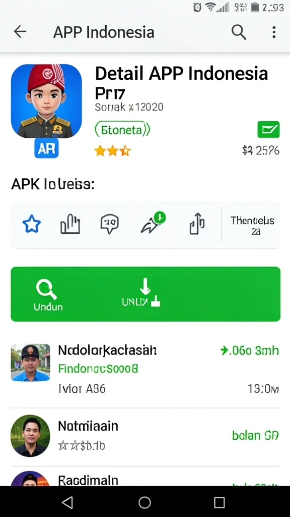 Gambar karakter utama dalam aksi permainan.