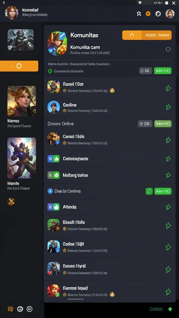 Screenshot menunjukkan leaderboard dengan pencapaian pemain.