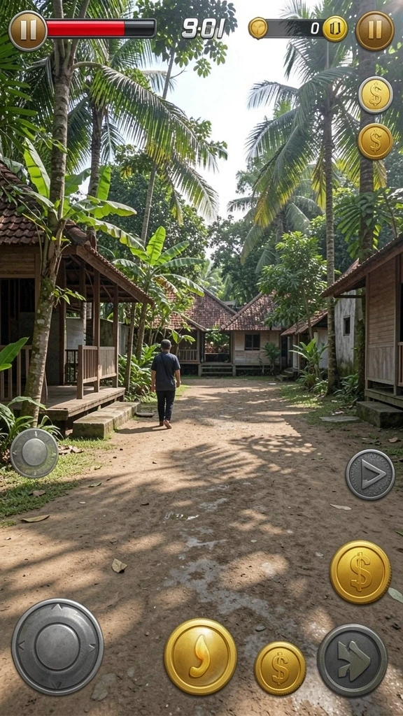 Screenshot menampilkan karakter panda dalam aksi.