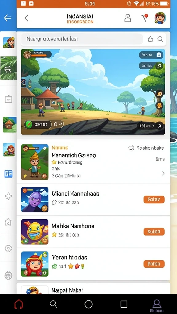 Tampilan awal yang menarik dan mudah dinavigasi.