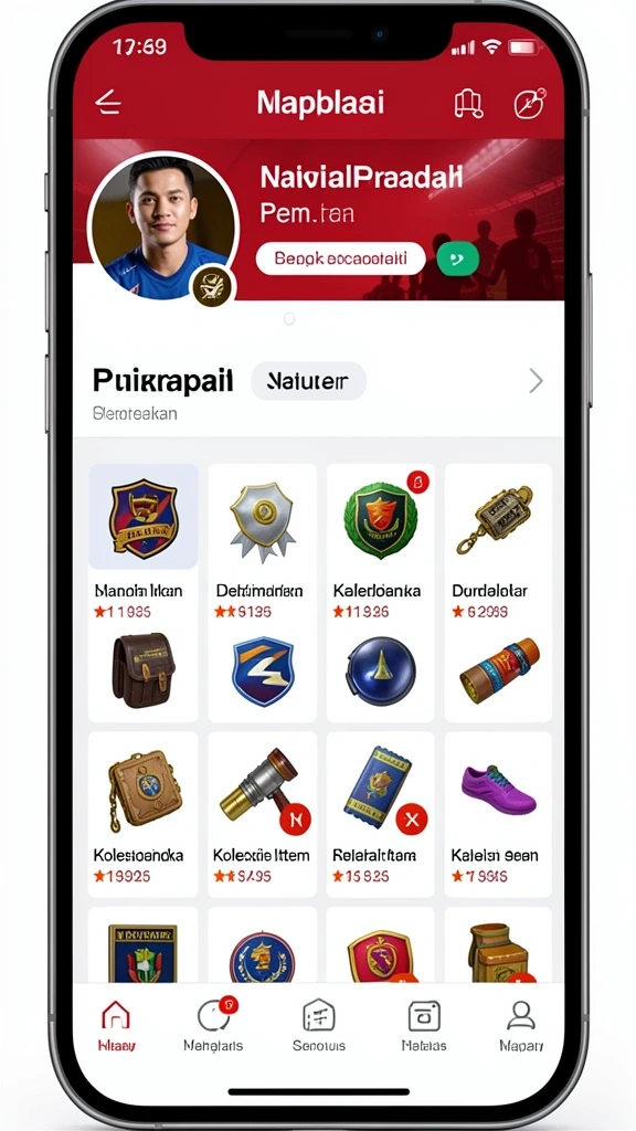 Menampilkan karakter utama dalam aksi permainan.