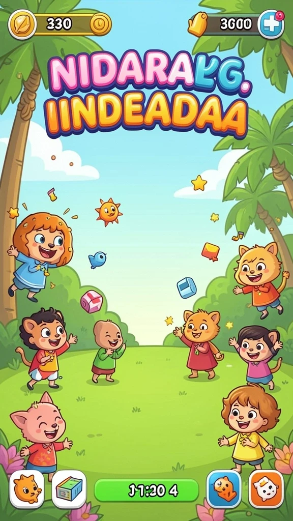 Tampilan awal game dengan antarmuka yang menarik.
