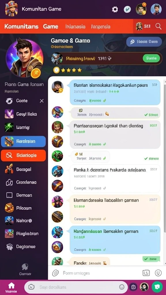 Screenshot dari komunitas pemain yang aktif berbagi strategi.